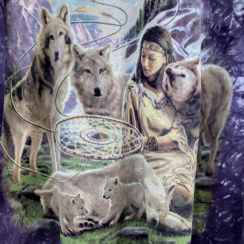 Wolf tie dye t-shirt